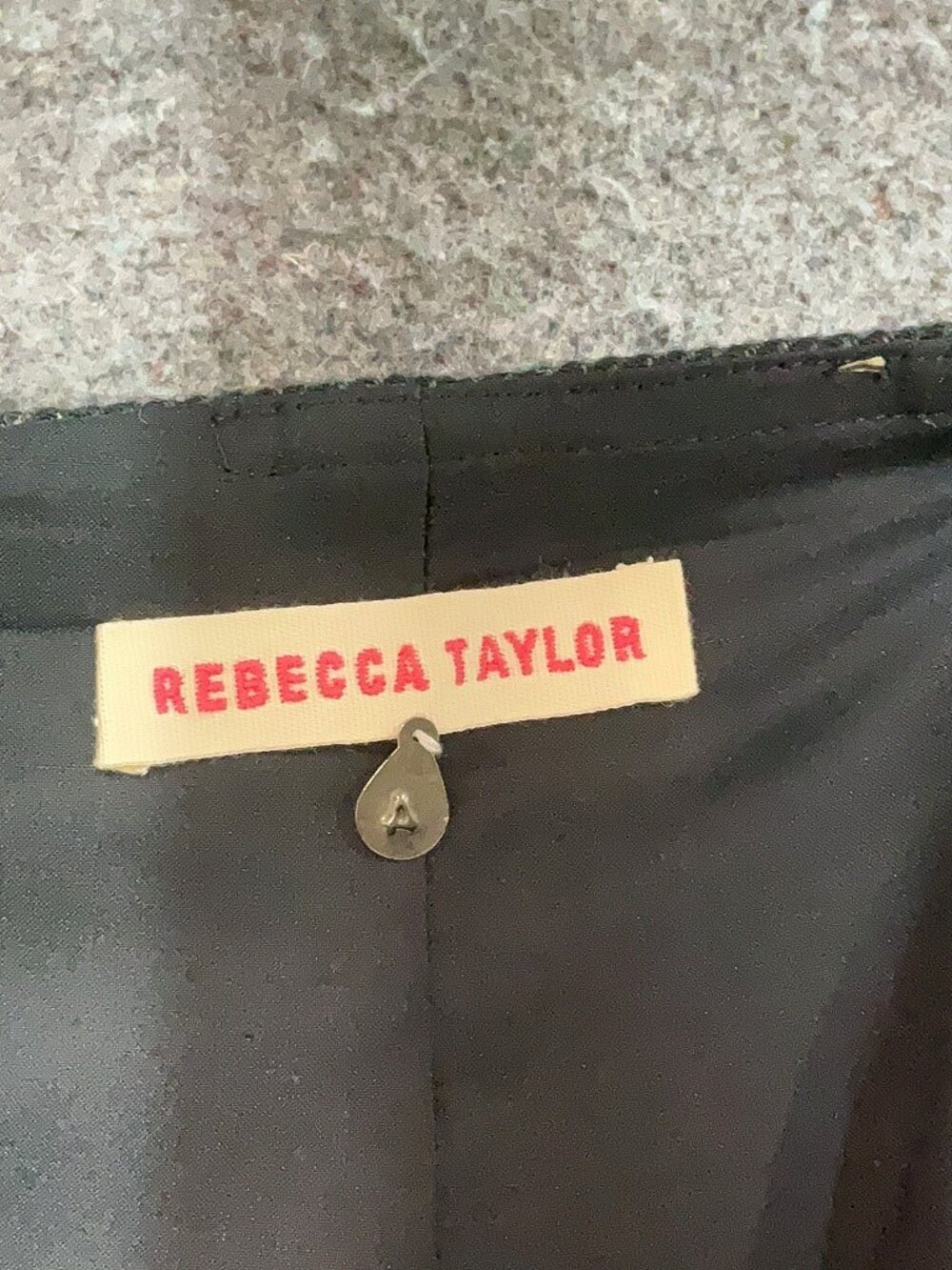 Rebecca Taylor Wool Blend Formal Skirt Charcoal Gray Flounce Hem Size 4 - Picture 5 of 5